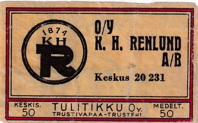 O/Y K. H. Renlund A/B, Tulitikku Oy .  s102