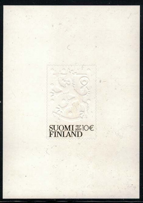 2017 Suomen vaakuna, postituore pienoisarkki.