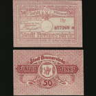 Saksa Notgeld 2 x 50 Pfennig, Bremervörde - pikkukuva 2
