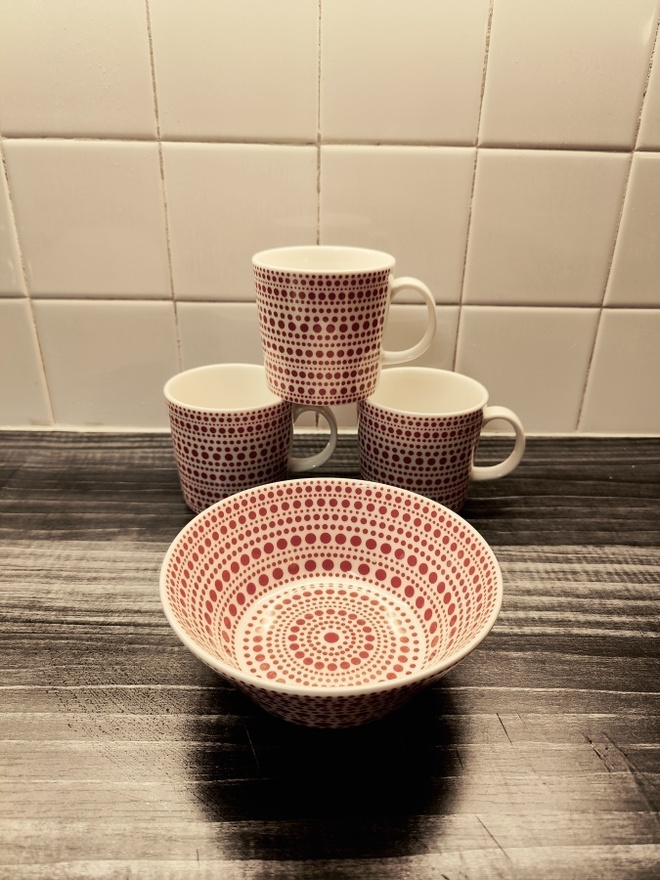 Iittala Kulku -kupit 3kpl sekä kulho