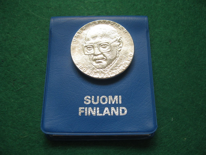 50 mk hopea juhlaraha Kekkonen - 1981