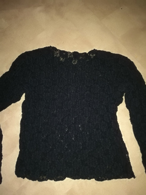 Musta pitsipusero kukka pitsi koko L/XL 42/44