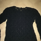 Musta pitsipusero kukka pitsi koko L/XL 42/44 - pikkukuva 1