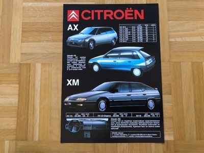 Esite Citroen mallisto 1990: AX, BX, XM