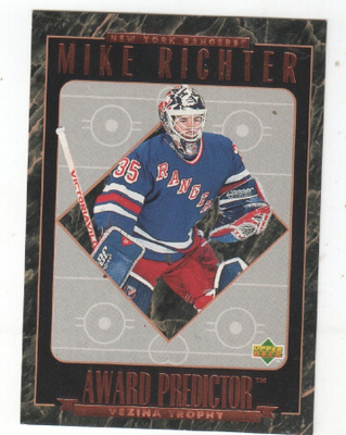 95-96 UD Award predictor Mike Richter