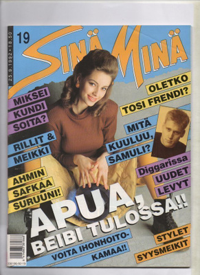 Sinä Minä n:o 19 1992 Mitä kuuluu Samuli Edelman.