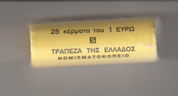 Kreikka v2002, 1 Euro RULLA, S- kirjain, UNC