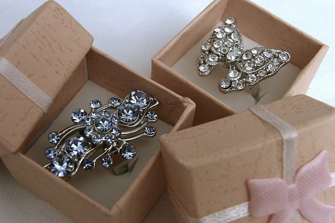 Vintage Strassisormukset (3 kpl)