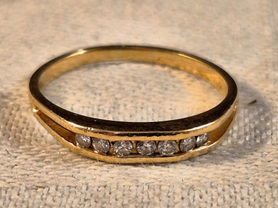 Timanttisormus, 14K, 17 mm, 1,7 g, ei kaiv.