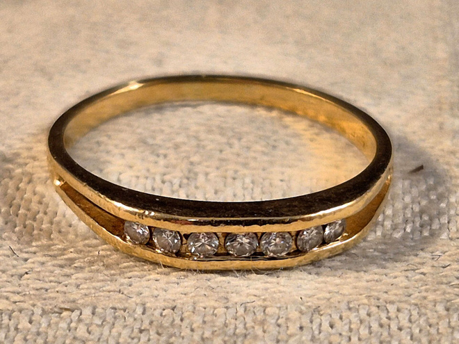 Timanttisormus, 14K, 17 mm, 1,7 g, ei kaiv.