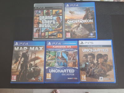 Playstation pelejä 5 kpl