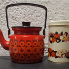 Finel pannu ja 2x kukkapurkki vintage - pikkukuva 2