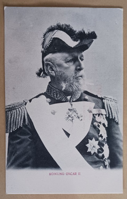 Kuningas Oscar II, henkilökuvapk, mv pk, ei p.