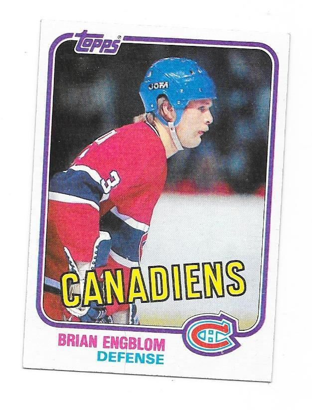 1981-82 Topps #10 Brian Engblom Montreal Canadiens