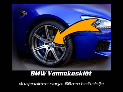 BMW vannekeskiöt – 68mm / Eri värit (4kpl sarja)