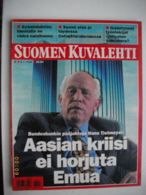 Suomen Kuvalehti Nro 2/1998. (13.3)