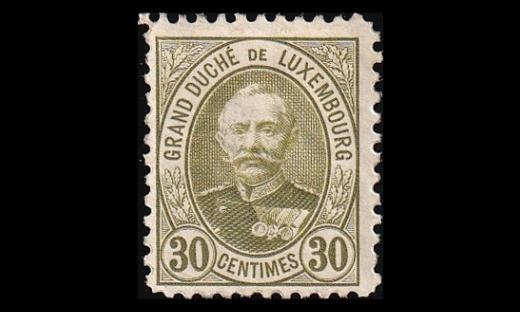 Luxemburg 61D * Suurherttua Adolf 30 C (11½:11) (1891)