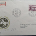 Käyttösarjan Olavinlinna -merkki 60 Mk, kulkenut FDC 1957 - pikkukuva 1