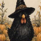 Mustalla kanalla halloween-hattu - pikkukuva 1