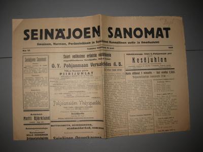 Sanomalehti  Seinäjoen Sanomat  16.7.1929