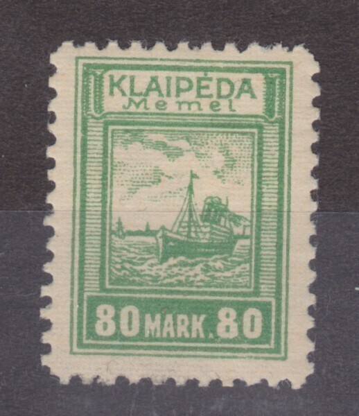 Saksa reich Memel 1923  Mi 153 postituoreena.