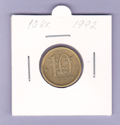 Ruotsi 10 Kronor v.1992 KM#877