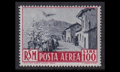 San Marino 448 ** Lentoposti 100 L (1950)