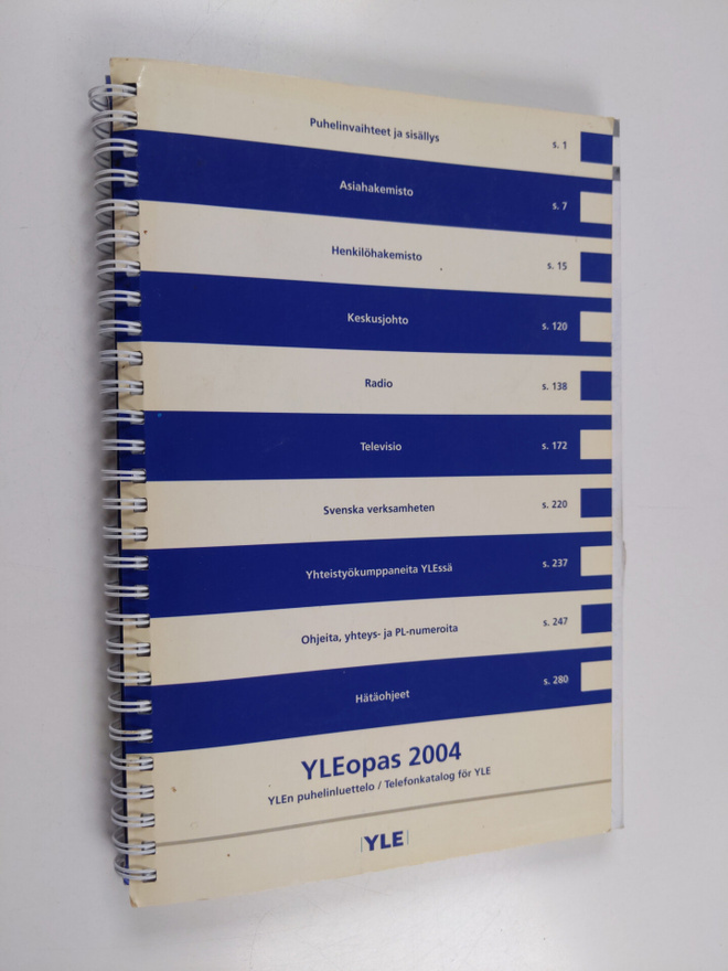 YLEopas 2004 : YLEn puhelinluettelo / Telefonkatalog för YLE