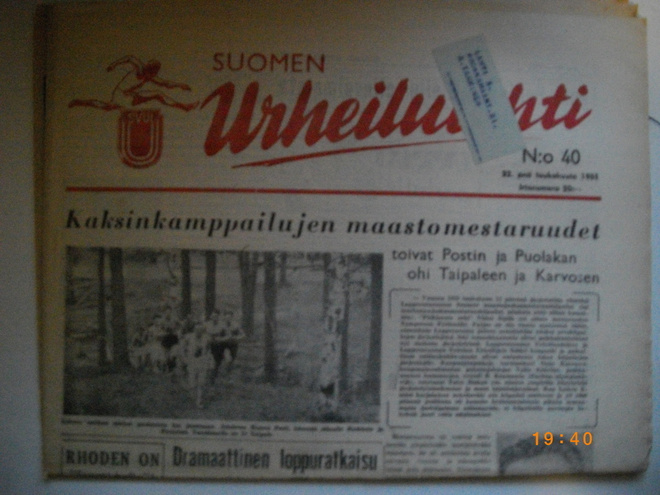 Suomen Urheilulehti Nro 40/1951 (25.2)