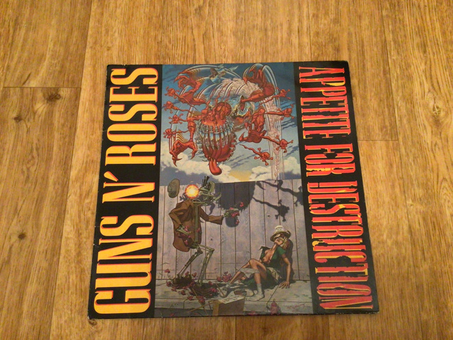 Guns n Roses Appetite For Destruction. Orkkis kansi LP