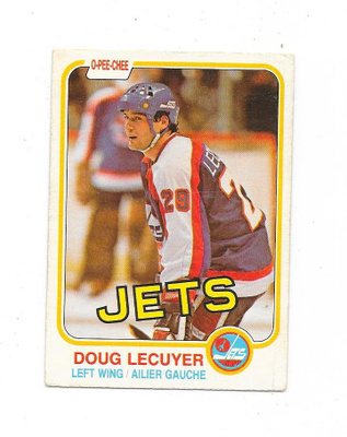 1981-82 OPC #367 Doug LeCuyer , Winnipeg Jets RC