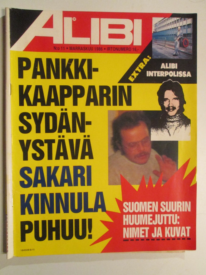 ALIBI RIKOKSIA KÄSITTELEVÄ LEHTI 11 / 1986