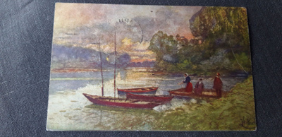 Taidepostikortti, postileima Viipuri v1926, ehkä A. Heickell