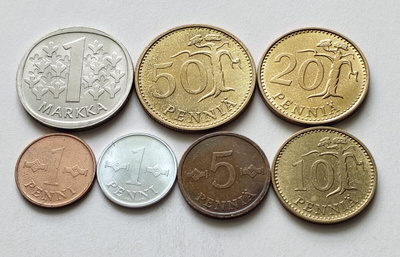 1 p - 1 mk, circ+unc  v. 1969