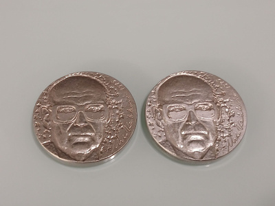 2kpl Hopea rahaa 10 markkaa 1975 Kekkonen
