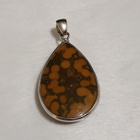 Ocean Jasper kivi ISO Hopea riipus Ag 925 - pikkukuva 1