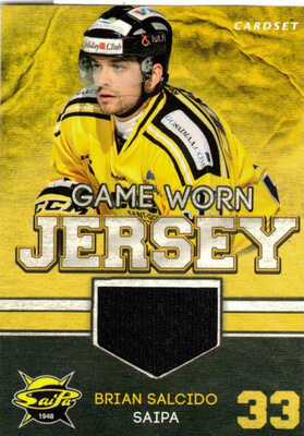 2012-13 Cardset  BRIAN SALCIDO SaiPa Jersey