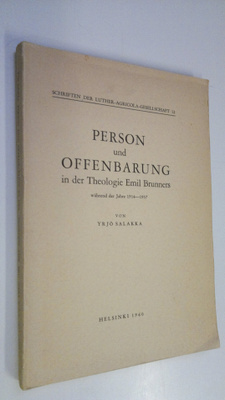 Yrjö Salakka : Person und Offenbarung in der Theologie Em...