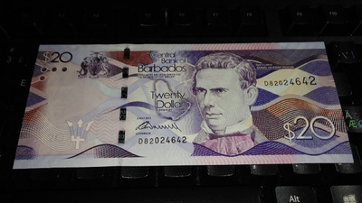 Barbados 20 Dollars 2013 UNC