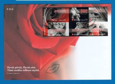 FDC – Ystävyydellä - suudelma 14.1.2004 Vihko L. 1684-89