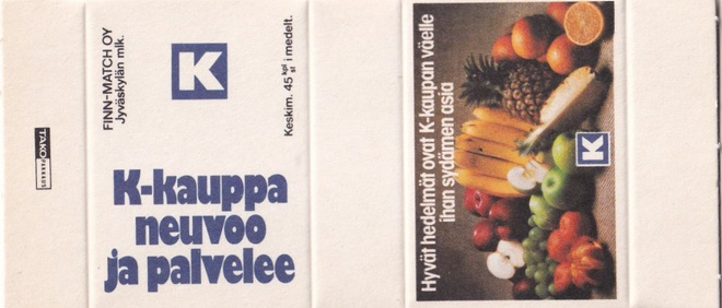 K - kauppa neuvoo ja palvelee . Aski, aihio .     b436