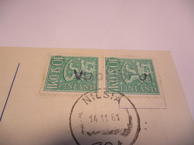 1961 Vuotjärvi rivil + Nilsiä kortilla