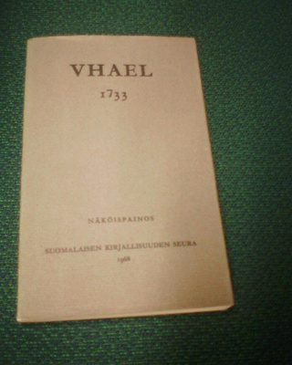 VHAEL 1733 NÄKÖISPAINOS ( SKS 1968 ) Sis.postikulut
