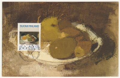 Maksikortti Schjerfbeck Pro Filatelia 1991