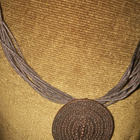 Afrikkakasityylinen kaulakoru d= 4,5 cm - pikkukuva 2