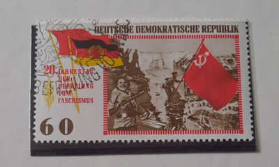 DDR/Saksa, 60pf?  Fasismisesta vapautumisesta 20v.
