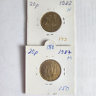 Suomi	20 penniä 1983N ja 1987M   (14070) - pikkukuva 1