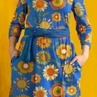 Gudrun Sjöden Sunflower trikoomekko, koboltinsininen, koko L - pikkukuva 3
