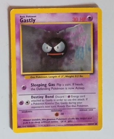 POKEMON KORTTI GASTLY , VANHA
