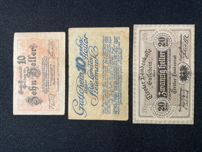 Notgeld Innsbruck 1919 ja 1920 Tiroler.